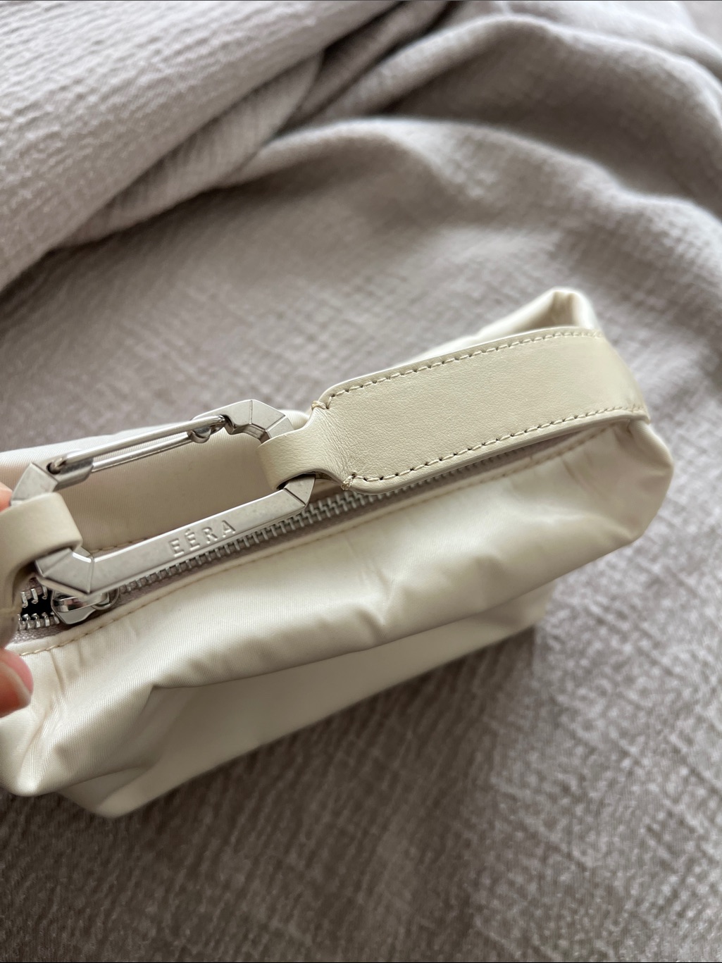 Eera Mini Top Handle Nylon Moon Cream Bag — image 3 of 8